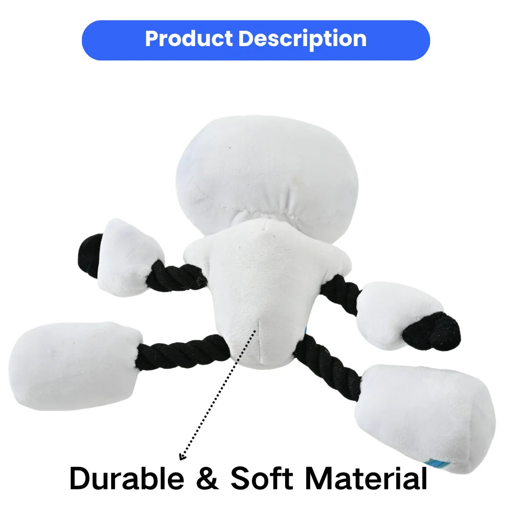 6PCS/Carton Random Designs Plush Dog Toys Funny Electronic Shape Squeaky Chew Toys Interactive Puppy Teething Toys for Dogs