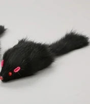 1Pcs False Mouse Cat Pet Toys 18 cm Cat Long-haired Tail Mice Mouse Toys Soft Rabbit Fur Furry Plush Cat Toy For Pet Cats Dogs