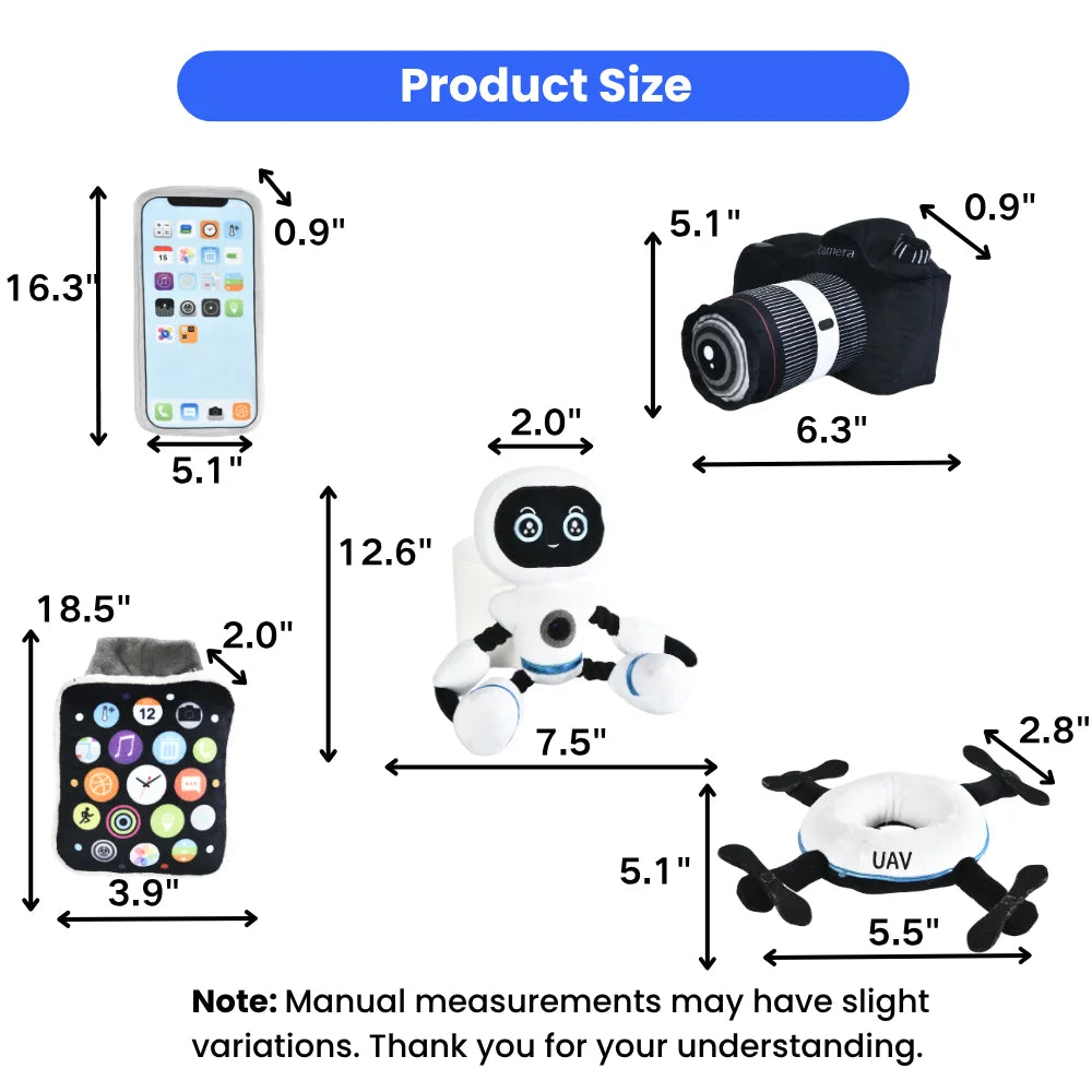 6PCS/Carton Random Designs Plush Dog Toys Funny Electronic Shape Squeaky Chew Toys Interactive Puppy Teething Toys for Dogs