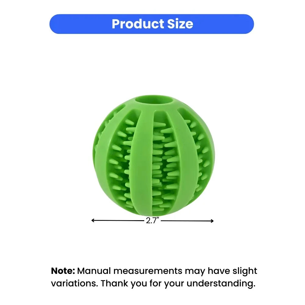 36PCS/Carton Dog Chew Ball Toys 4 Colors Mixed TPR Treat Dispensing Ball Teeth Cleaning Interactive Pet Toys for Dogs